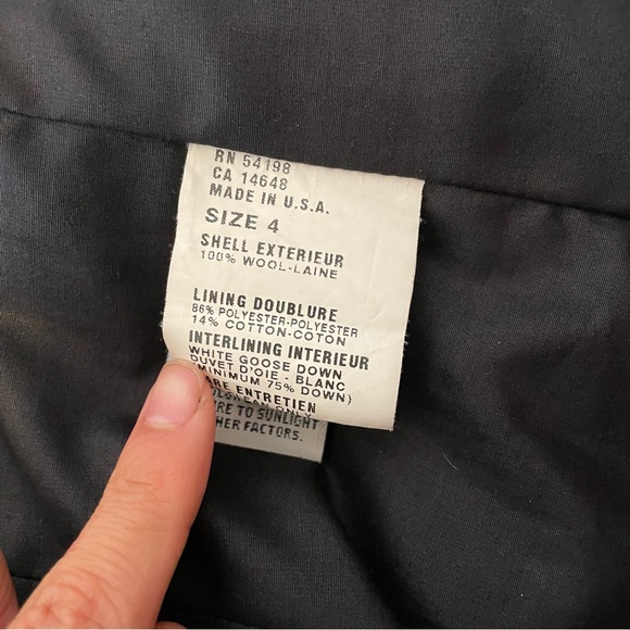 RARE Bogner x Goan Thylmann Red Wool Down Ski Jacket Size 4 - Picture 7 of 8